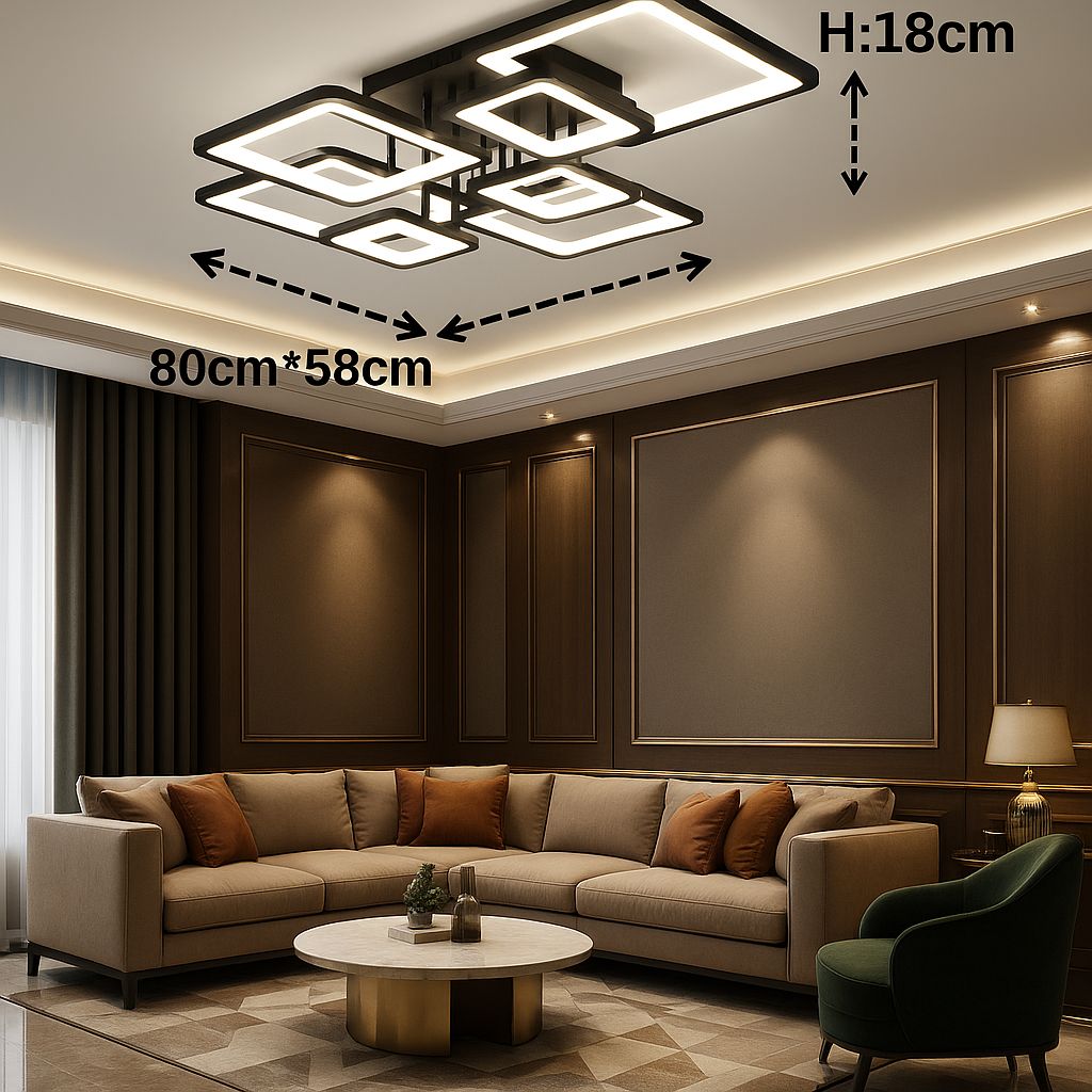 Trevia — Suspension cadres superposés LED