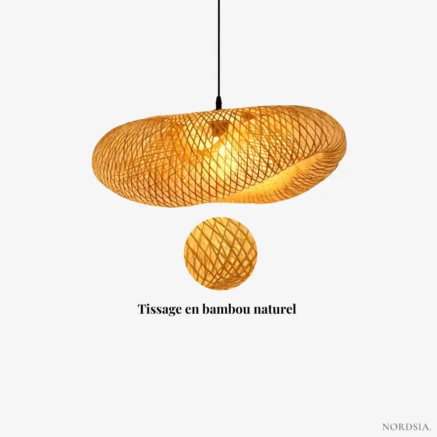 Svanea — Suspension scandinave en bambou tressé