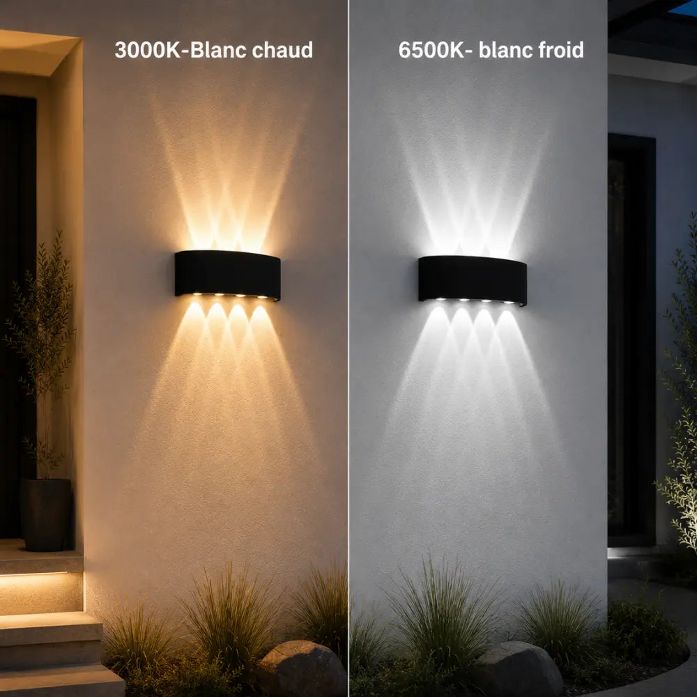 Skara — Applique extérieure LED à double faisceau
