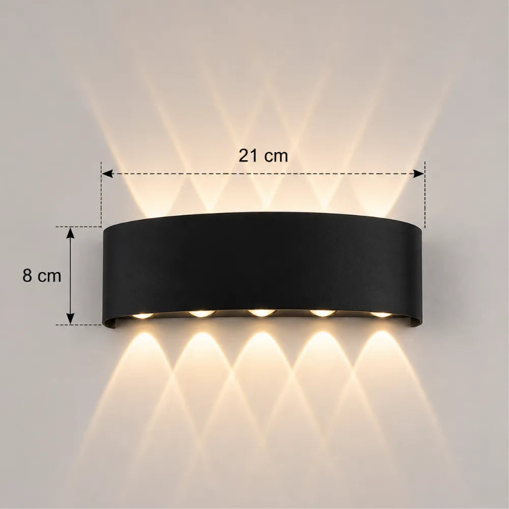 Skara — Applique extérieure LED à double faisceau