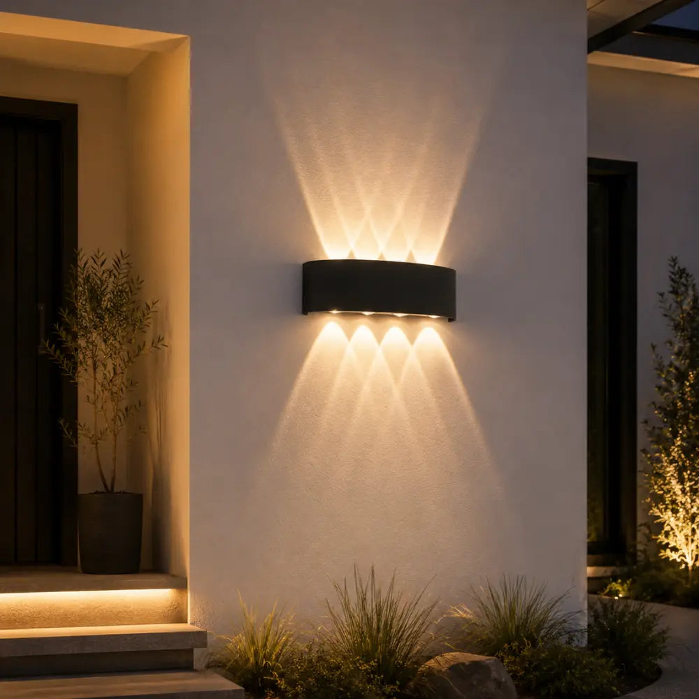 Skara — Applique extérieure LED à double faisceau