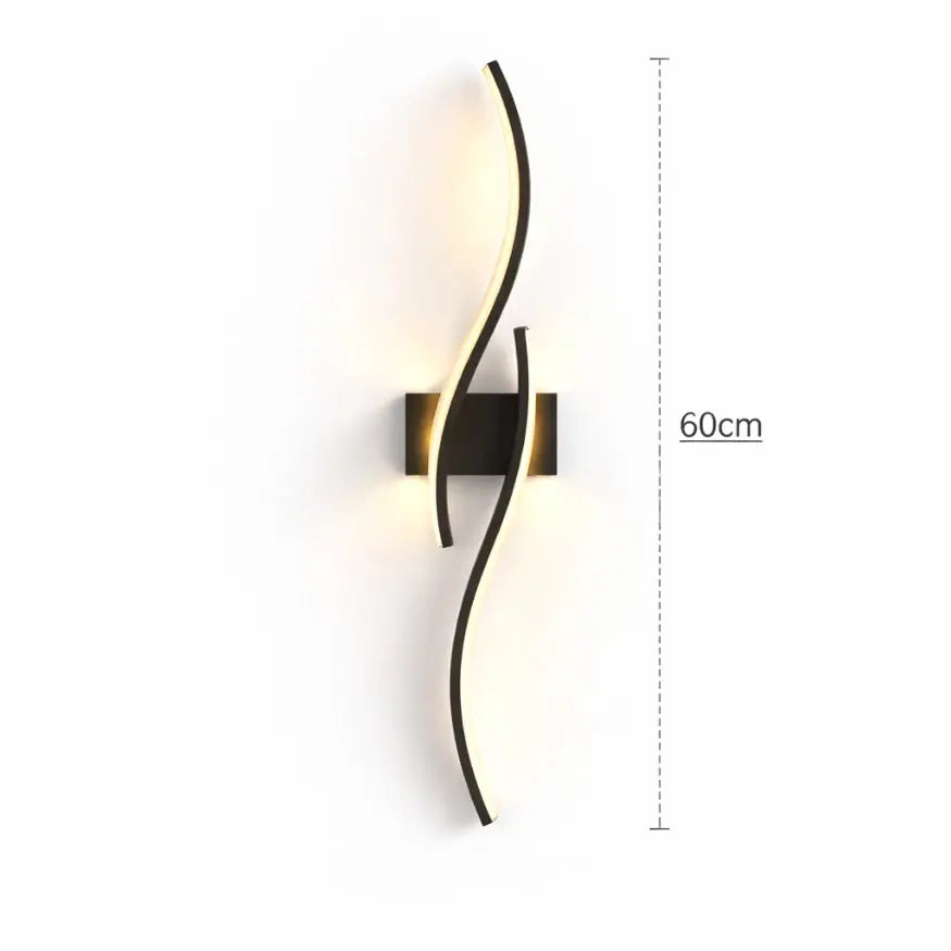 Calia — Applique murale LED linéaire finition noire