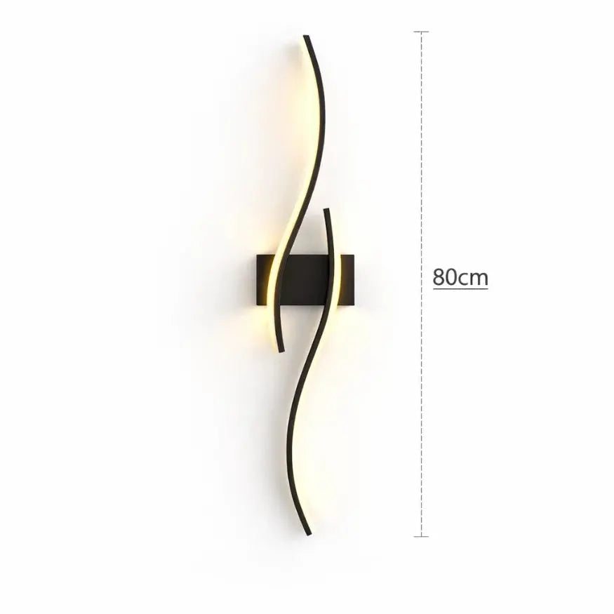 Calia — Applique murale LED linéaire finition noire