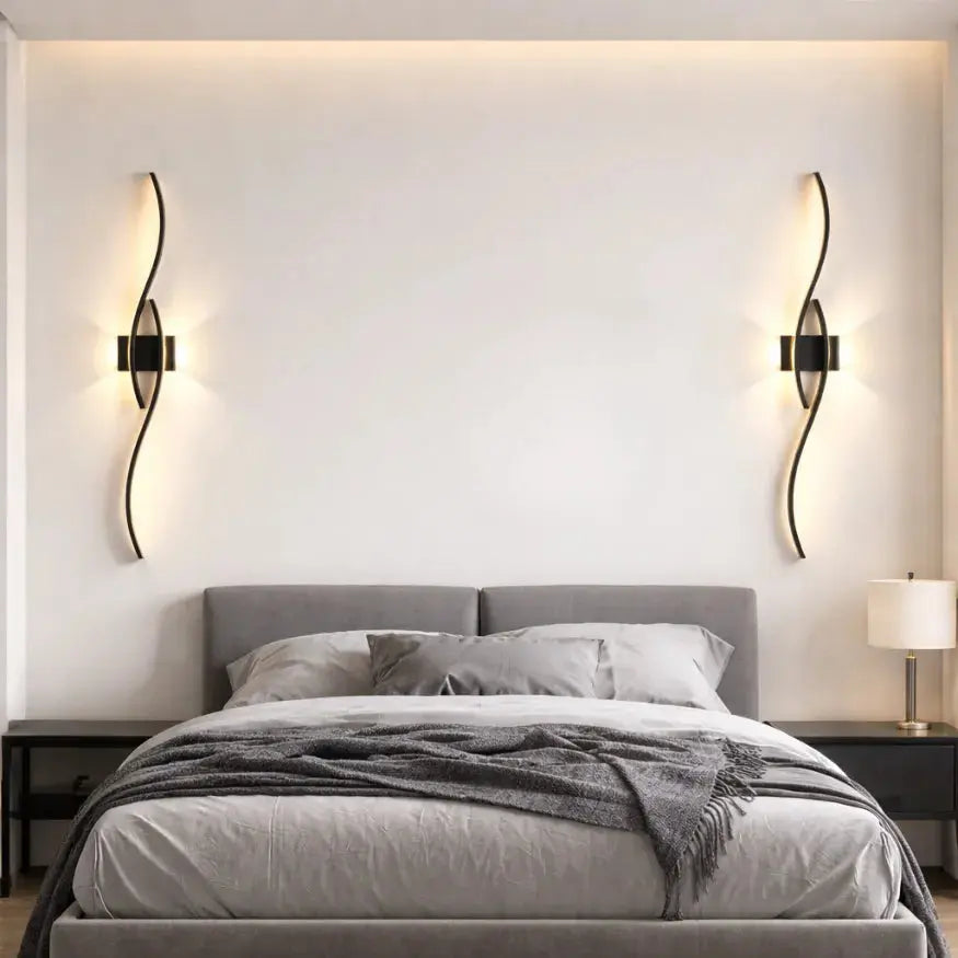 Calia — Applique murale LED linéaire finition noire
