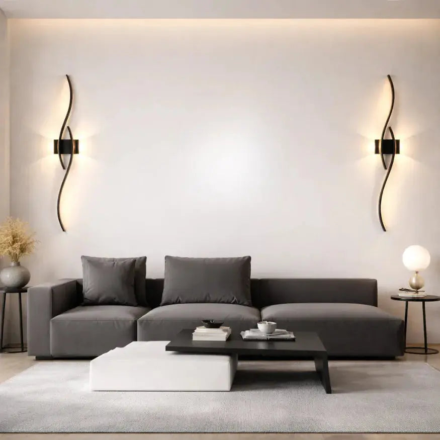 Calia — Applique murale LED linéaire finition noire