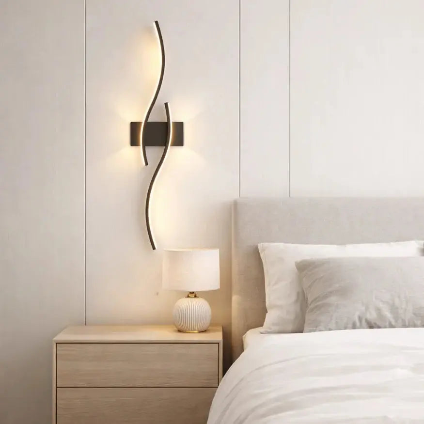 Calia — Applique murale LED linéaire finition noire
