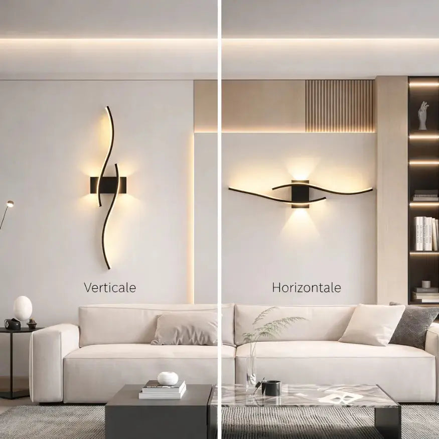 Calia — Applique murale LED linéaire finition noire