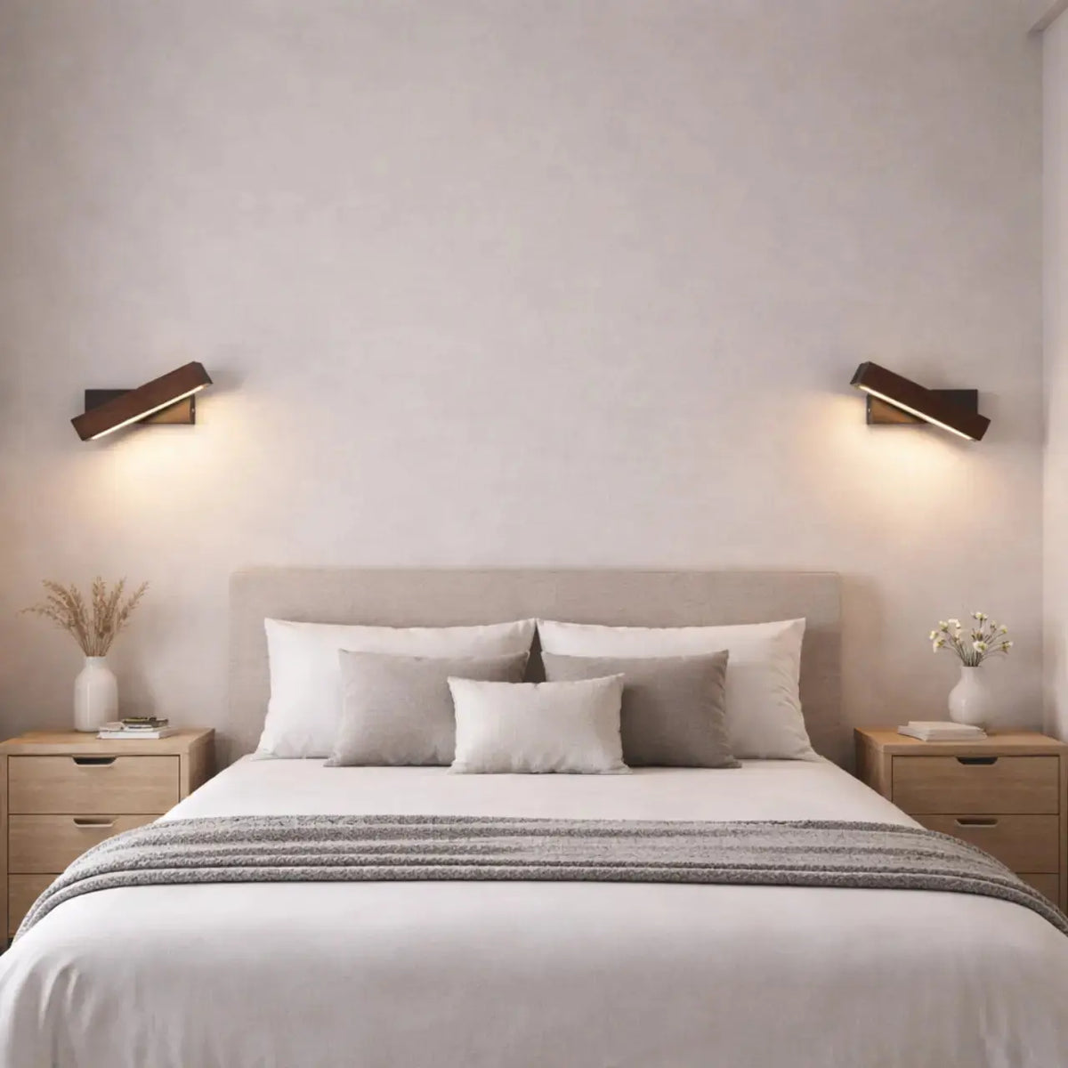 Ornéa — Applique murale LED en bois de noyer