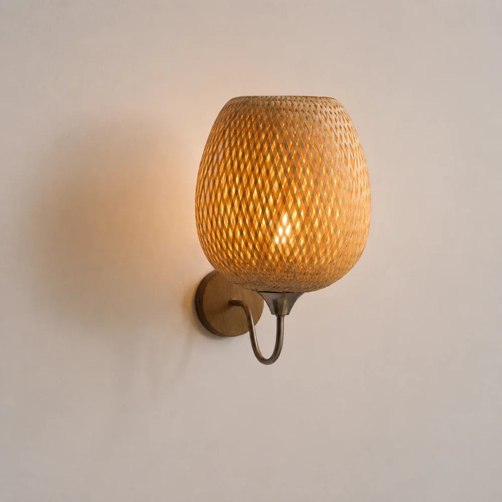 Ovalia — Applique murale en bambou tressé