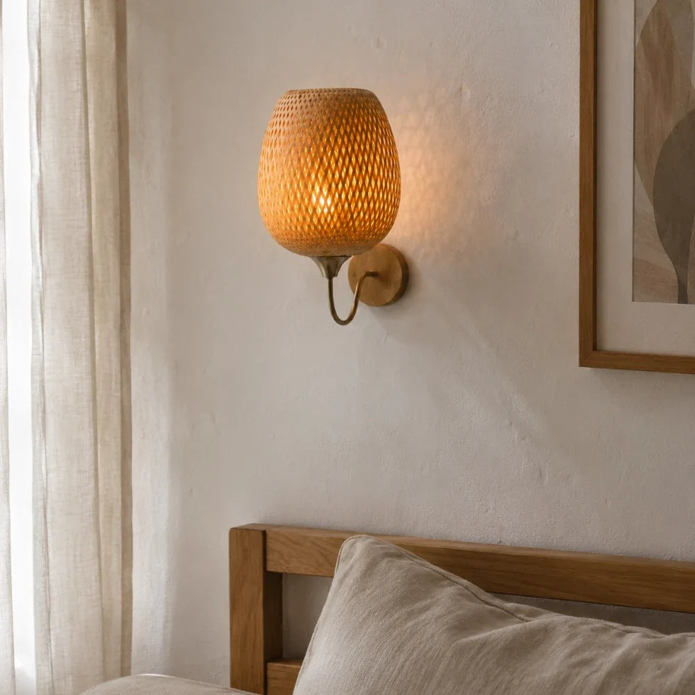Ovalia — Applique murale en bambou tressé
