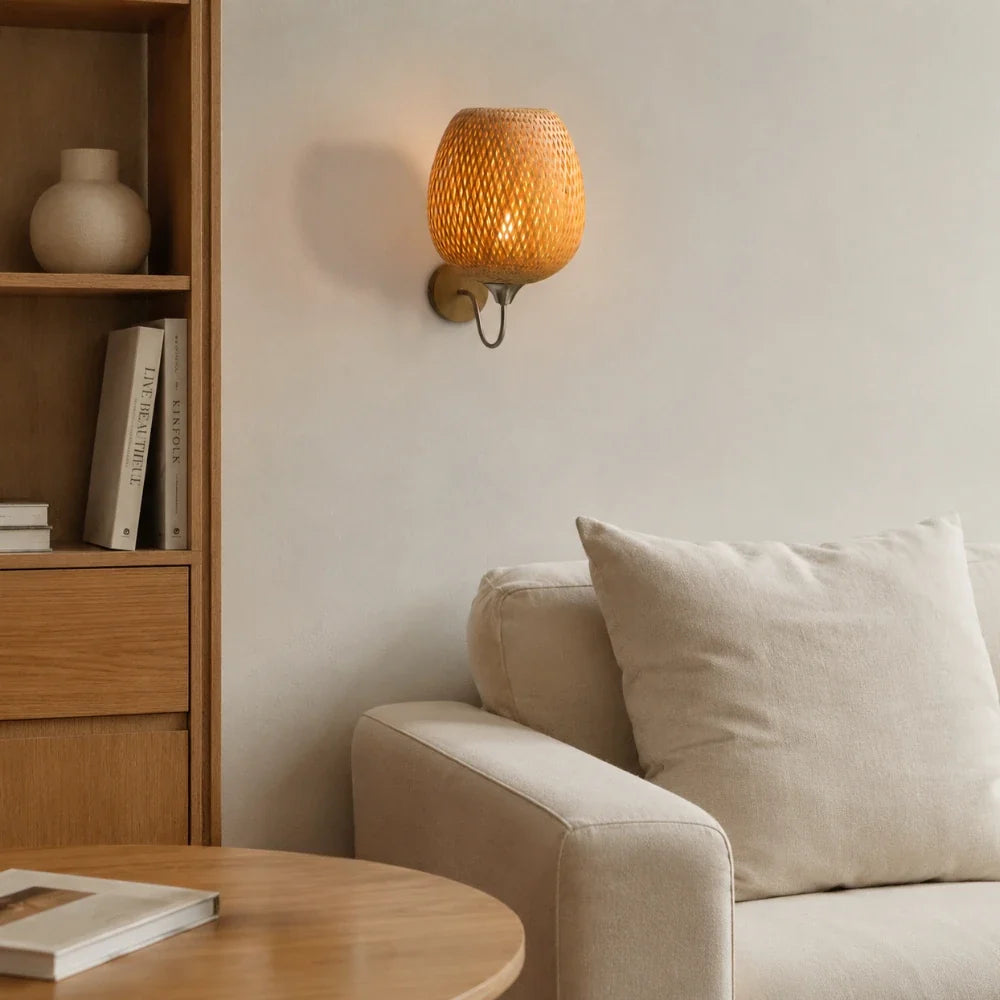 Ovalia — Applique murale en bambou tressé