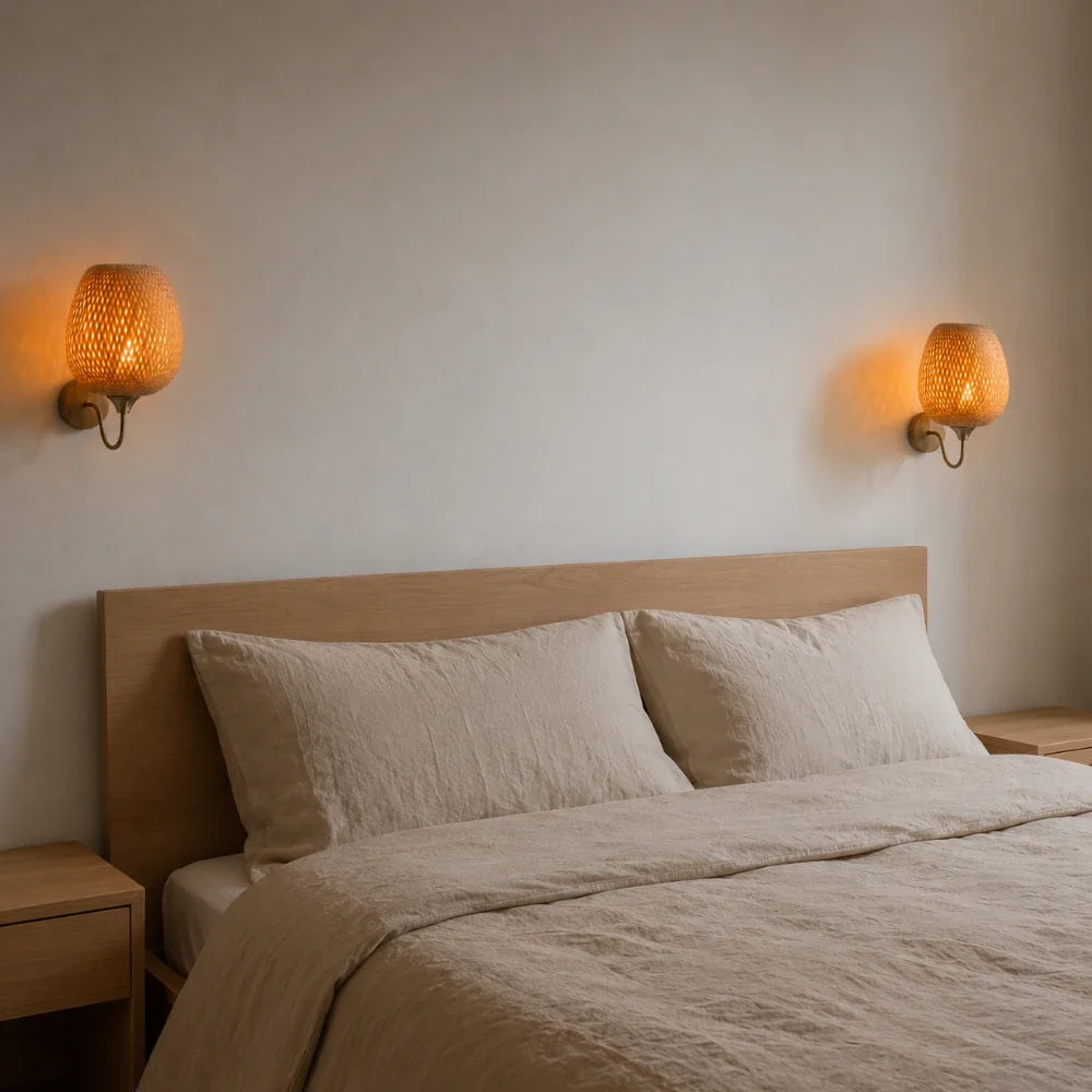 Ovalia — Applique murale en bambou tressé