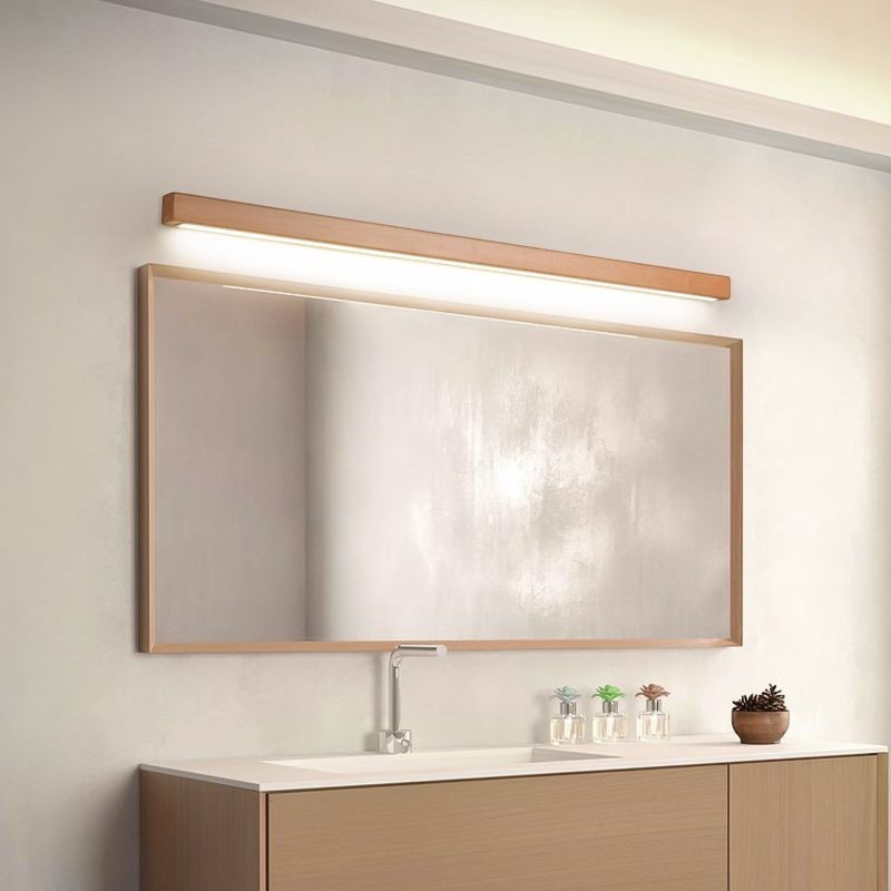 Applique de Miroir Linéaire en Bois Naturel – Modèle Tanéa (DIMOREE)