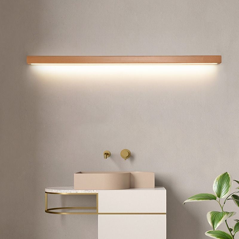 Applique de Miroir Linéaire en Bois Naturel – Modèle Tanéa (DIMOREE)