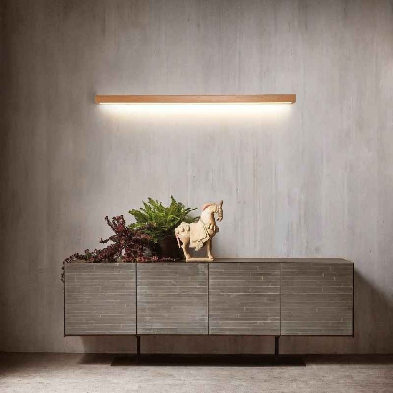 Applique de Miroir Linéaire en Bois Naturel – Modèle Tanéa (DIMOREE)