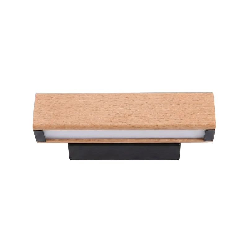 Solis — Applique liseuse orientable en bois