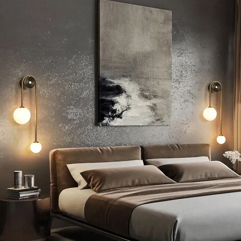 Applique Murale Deux Sphères en Verre – Modèle Novéa (DIMOREE)