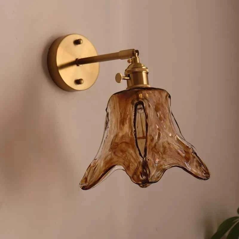 Applique Murale en Verre Ambré Texturé – Modèle Ambrosine (DIMOREE)