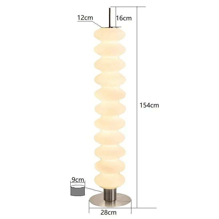 Lampadaire Scandinave en Acrylique Ivoire – Modèle Akéra (DIMOREE)