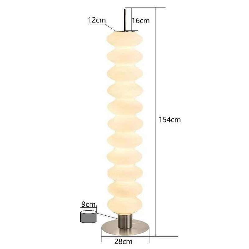 Akéra — Lampadaire scandinave en acrylique ivoire