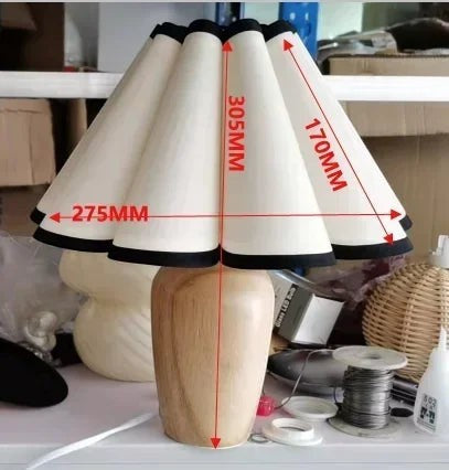 Lampe à Poser avec Abat-Jour Plissé – Modèle Séraphine (DIMOREE)