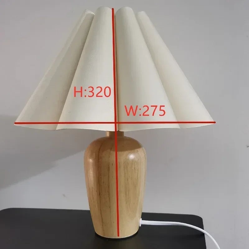 Lampe à Poser avec Abat-Jour Plissé – Modèle Séraphine (DIMOREE)
