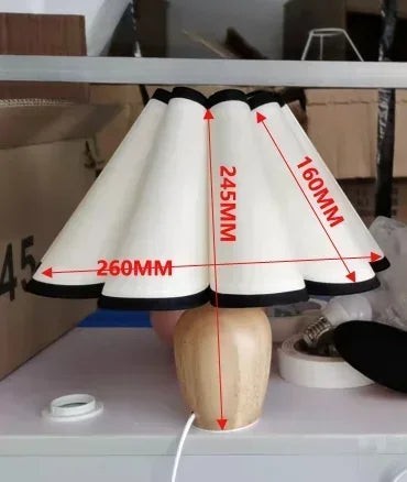 Lampe à Poser avec Abat-Jour Plissé – Modèle Séraphine (DIMOREE)