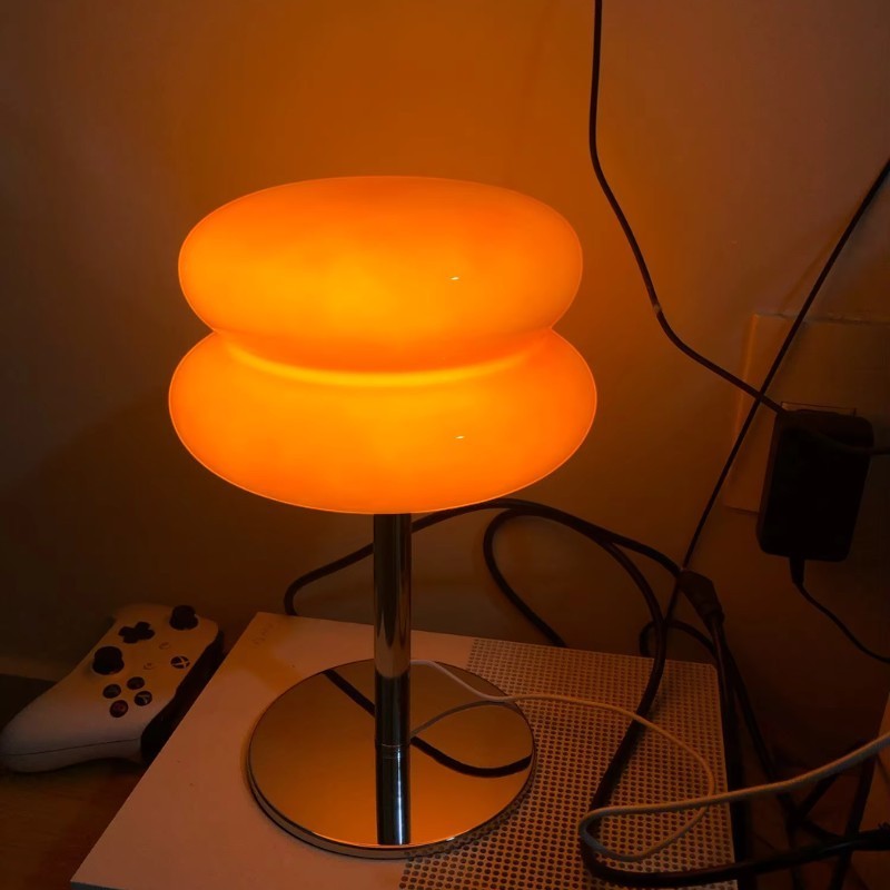 Lampe à Poser Macaron en Verre Soufflé – Modèle Kaïa (DIMOREE)
