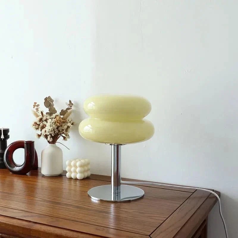 Lampe à Poser Macaron en Verre Soufflé – Modèle Kaïa (DIMOREE)