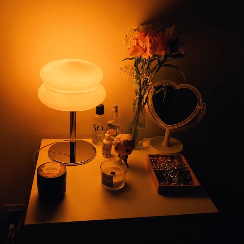 Lampe à Poser Macaron en Verre Soufflé – Modèle Kaïa (DIMOREE)
