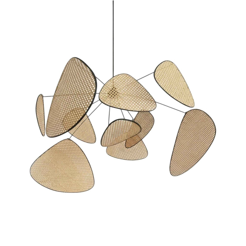 Cannella — Lustre bohème en bambou tressé naturel