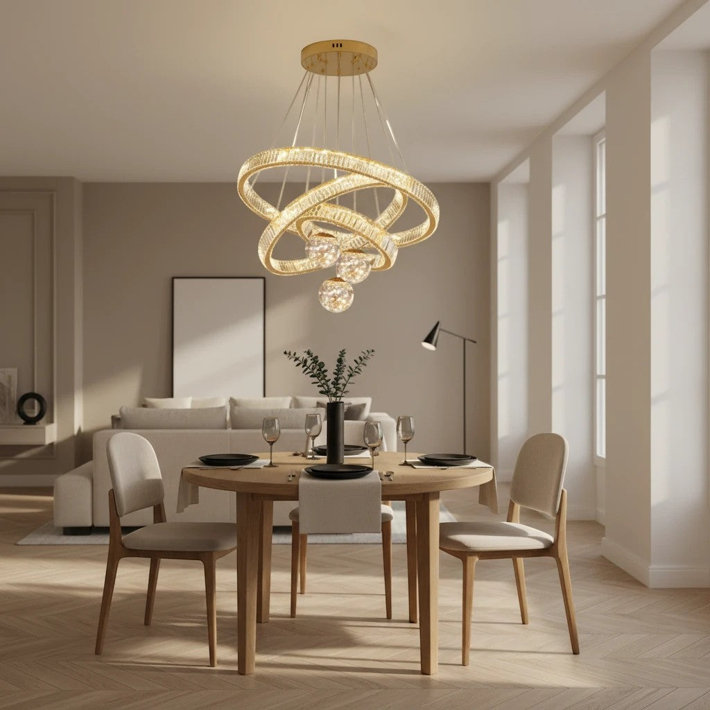 Lustre en Cristal pour Salle à Manger – Modèle Noma (DIMOREE)