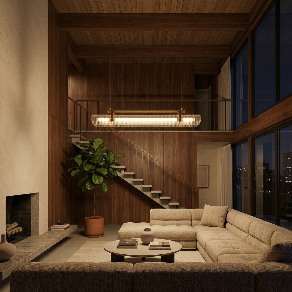 Lustre LED en Verre au Design Minimaliste – Modèle Milane (DIMOREE)