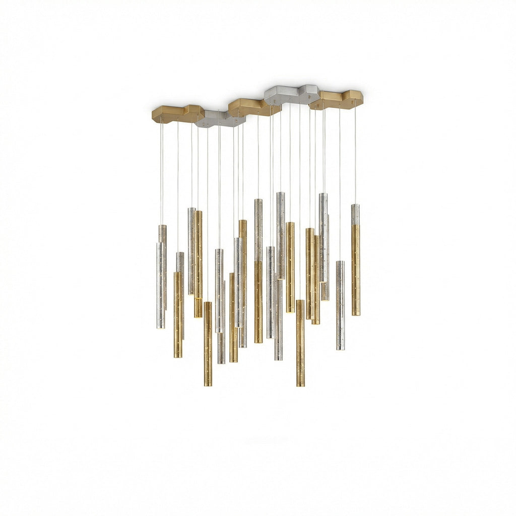 Lustre Moderne à Tubes Verticaux en Acier – Modèle Riviana (DIMOREE)