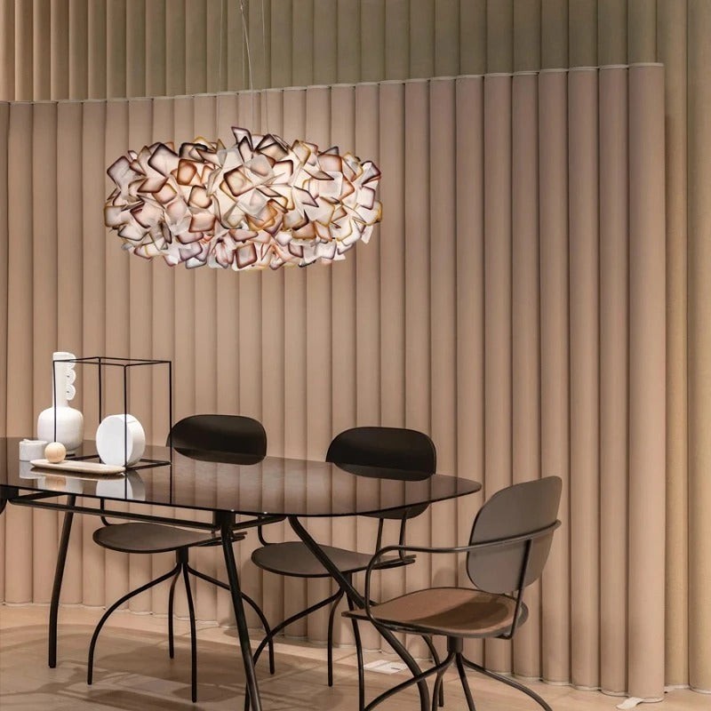 Lustre Moderne en Cristal Taillé à Facettes – Modèle Opalène (DIMOREE)