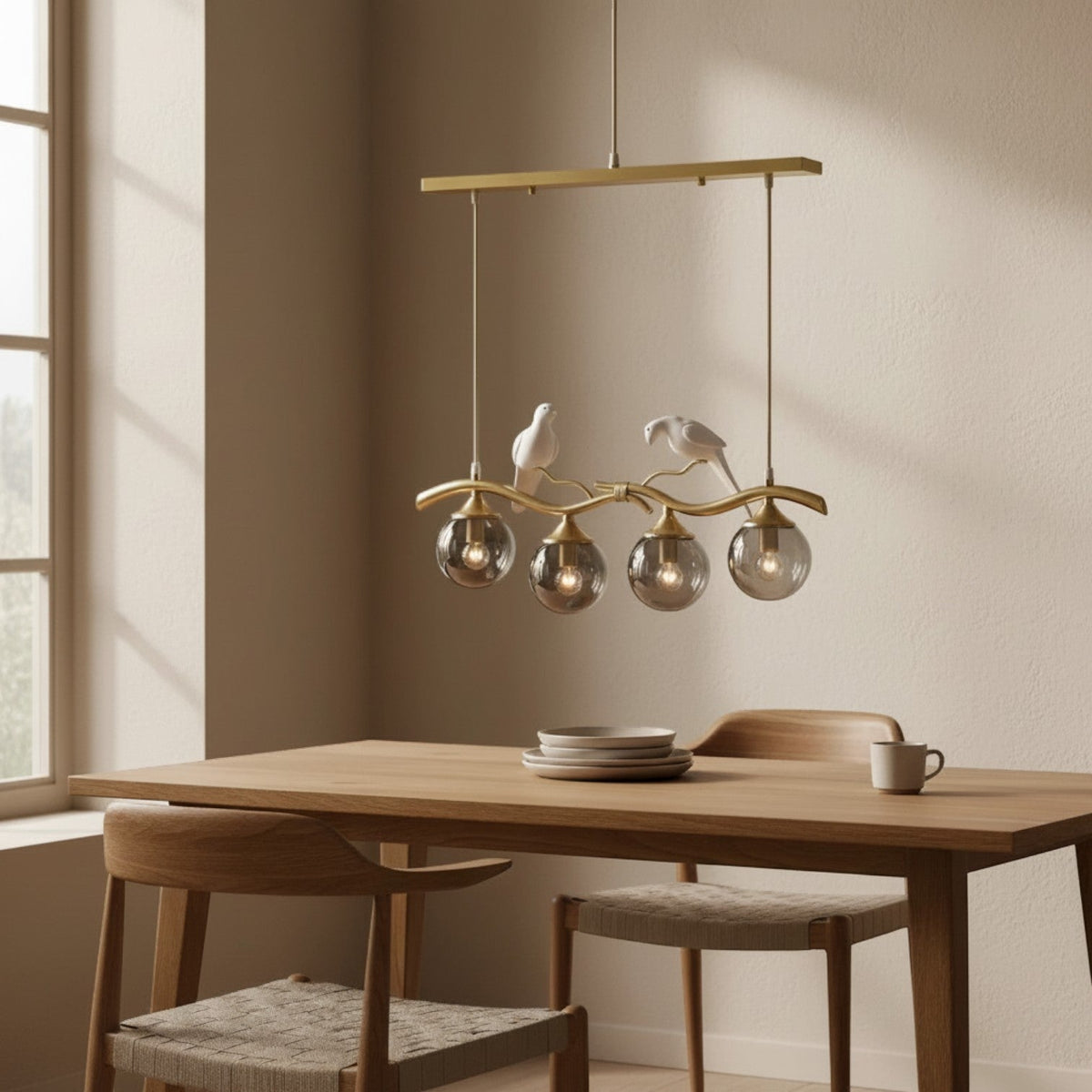 Lustre Contemporain en Verre et Métal – Modèle Bohème (DIMOREE)