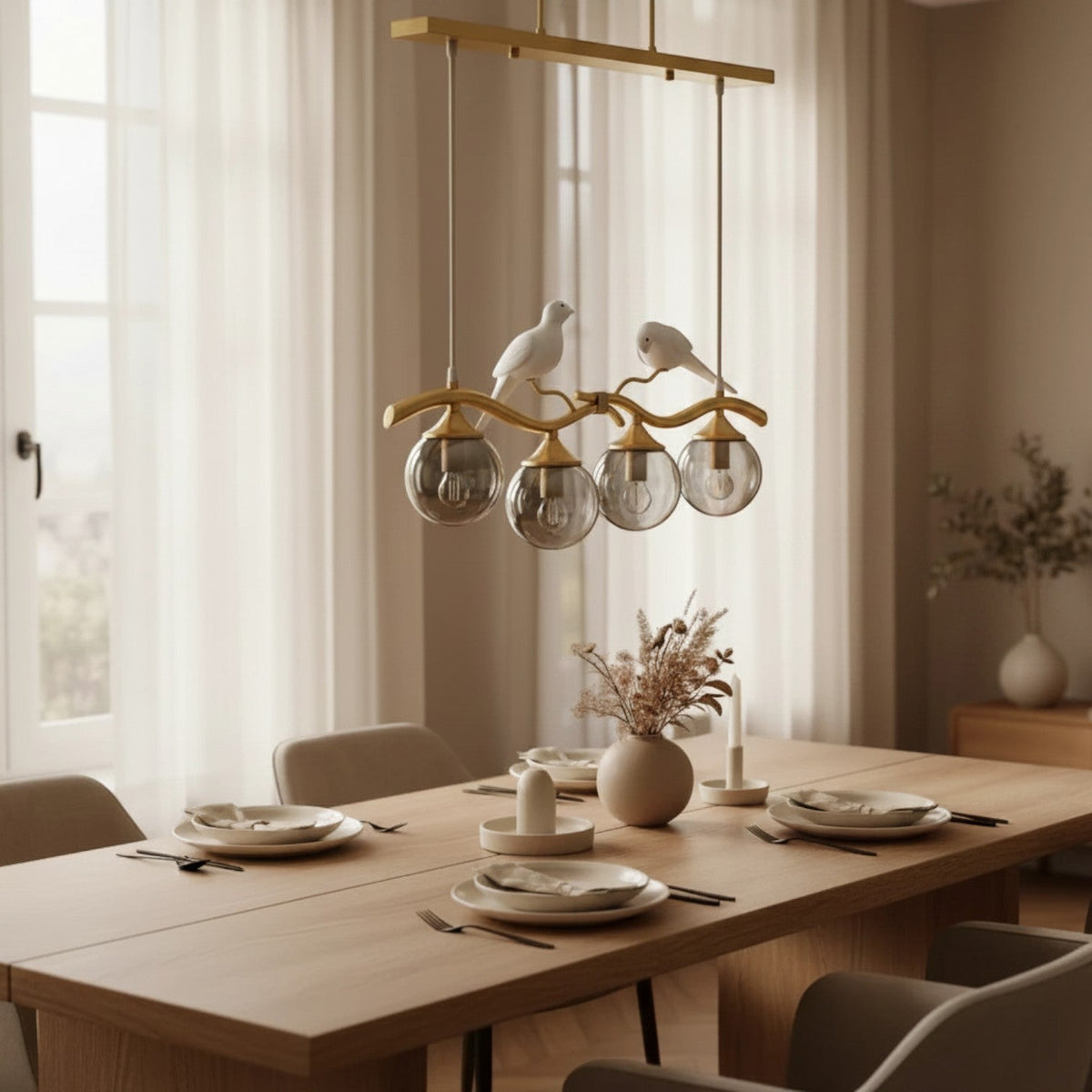Lustre Contemporain en Verre et Métal – Modèle Bohème (DIMOREE)