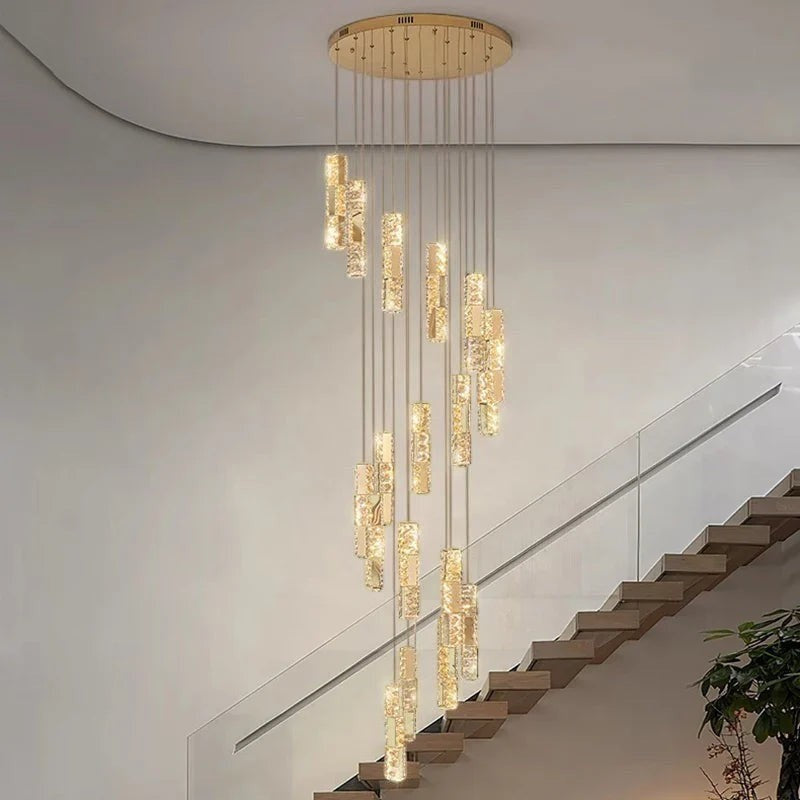 Lustre en Spirale pour Grande Hauteur – Modèle Elicéa (DIMOREE)