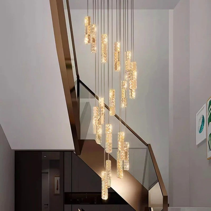 Lustre en Spirale pour Grande Hauteur – Modèle Elicéa (DIMOREE)