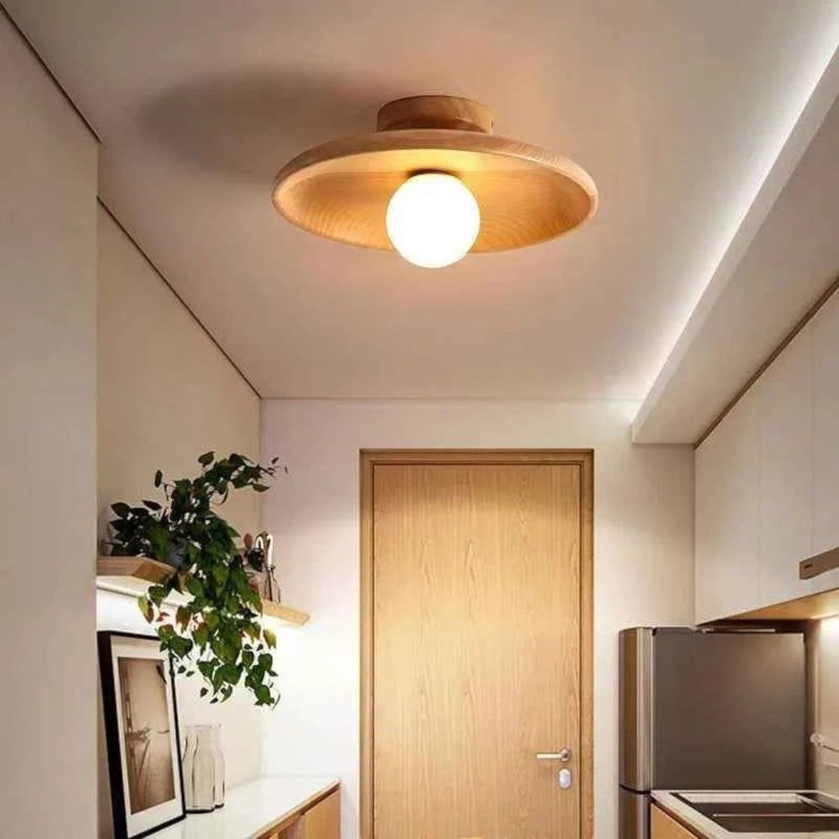 Plafonnier en Bois pour Couloir et Escalier – Modèle Vestria (DIMOREE)