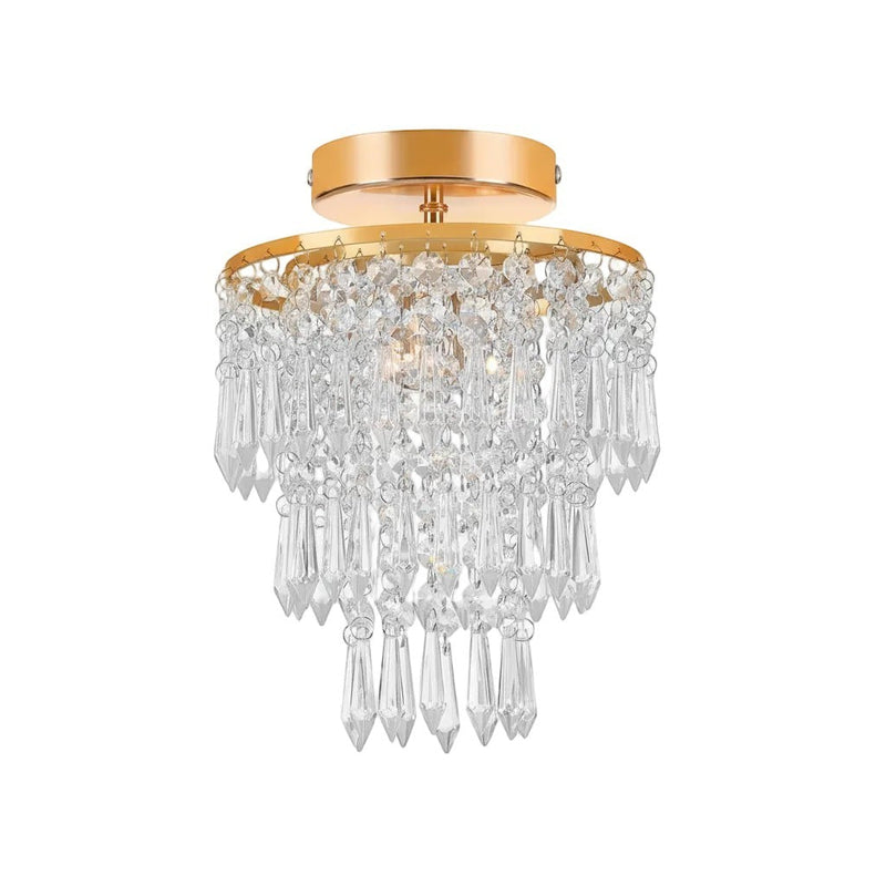 Iridia — Plafonnier rond en cristal pour salon