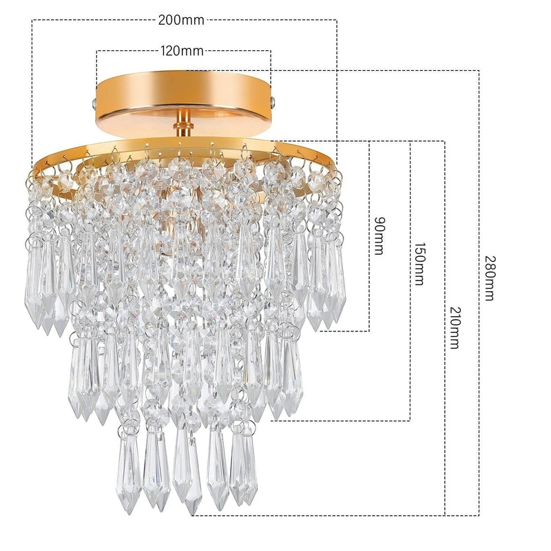 Iridia — Plafonnier rond en cristal pour salon