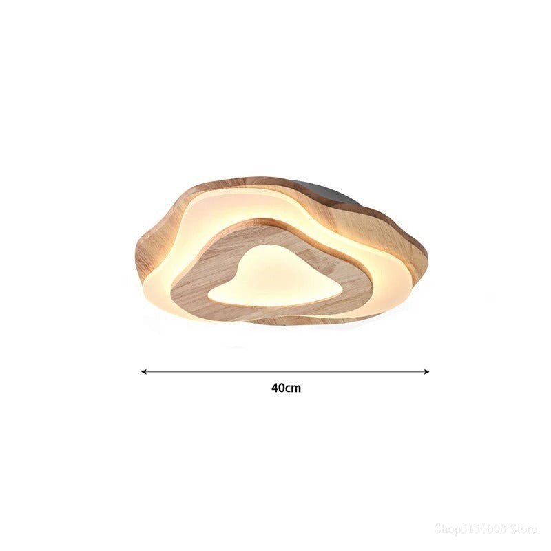 Plafonnier LED Nuage en Bois Véritable – Modèle Nubéa (DIMOREE)