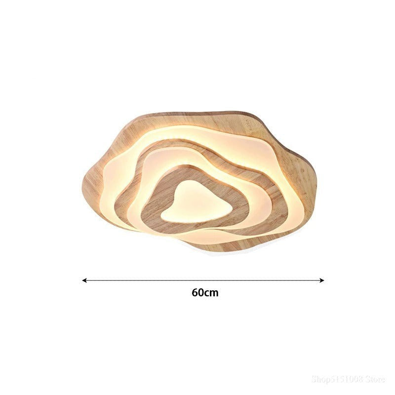 Plafonnier LED Nuage en Bois Véritable – Modèle Nubéa (DIMOREE)