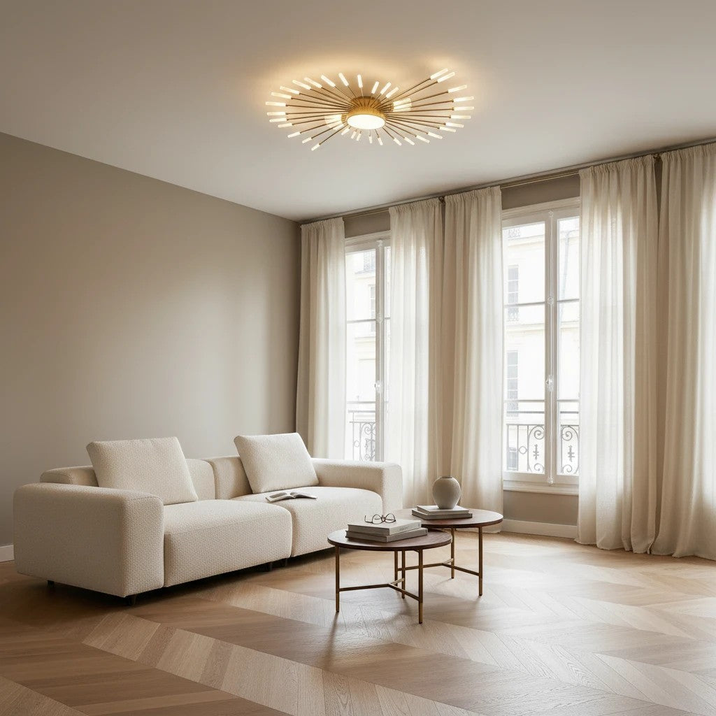 Plafonnier LED Grand Diamètre pour Salon – Modèle Liora (DIMOREE)