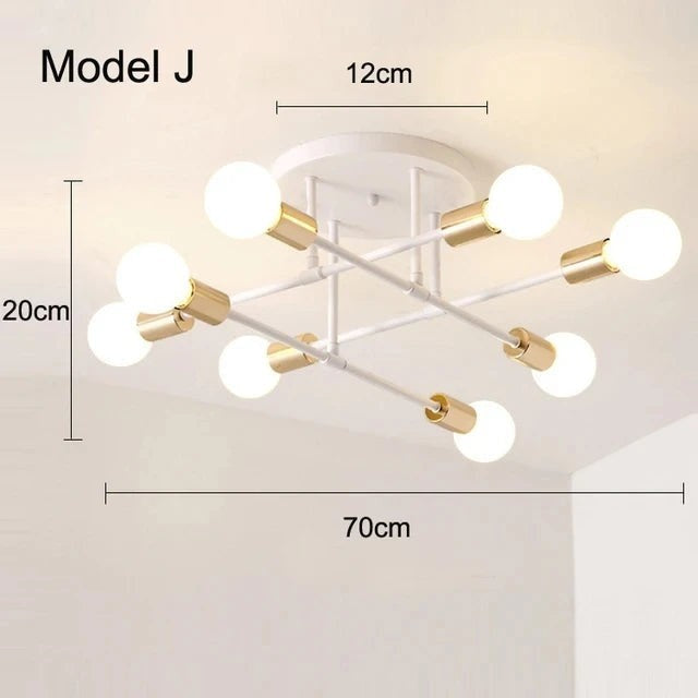 Plafonnier Nordique Minimaliste en Fer – Modèle Nolvéa (DIMOREE)
