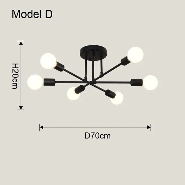 Plafonnier Nordique Minimaliste en Fer – Modèle Nolvéa (DIMOREE)