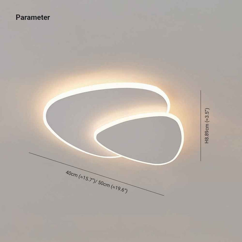 Sérena — Plafonnier triangulaire blanc dimmable