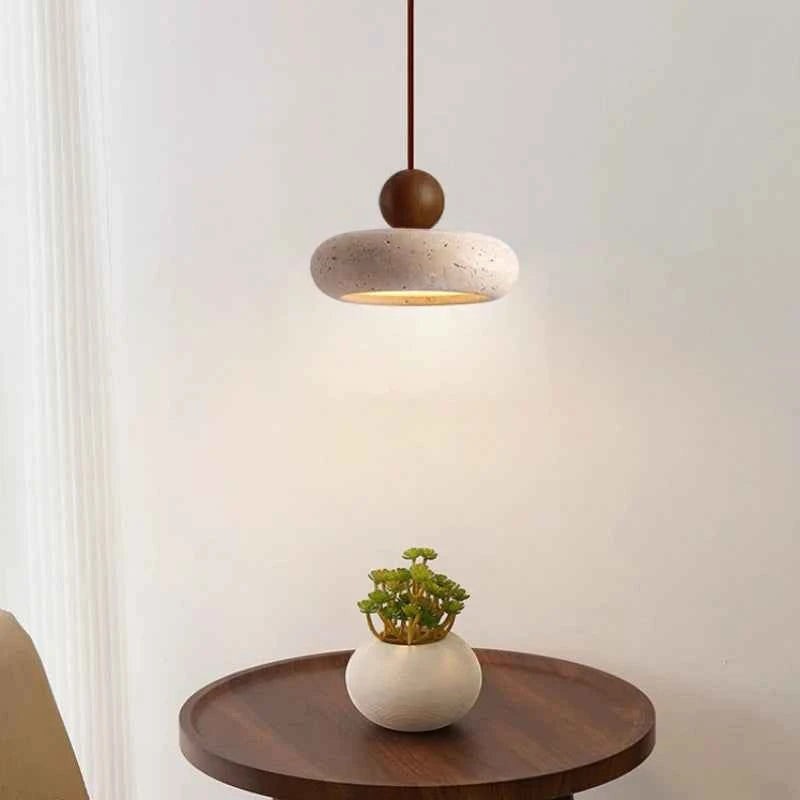 Suspension Bois et Pierre Naturelle – Modèle Rocalia (DIMOREE)