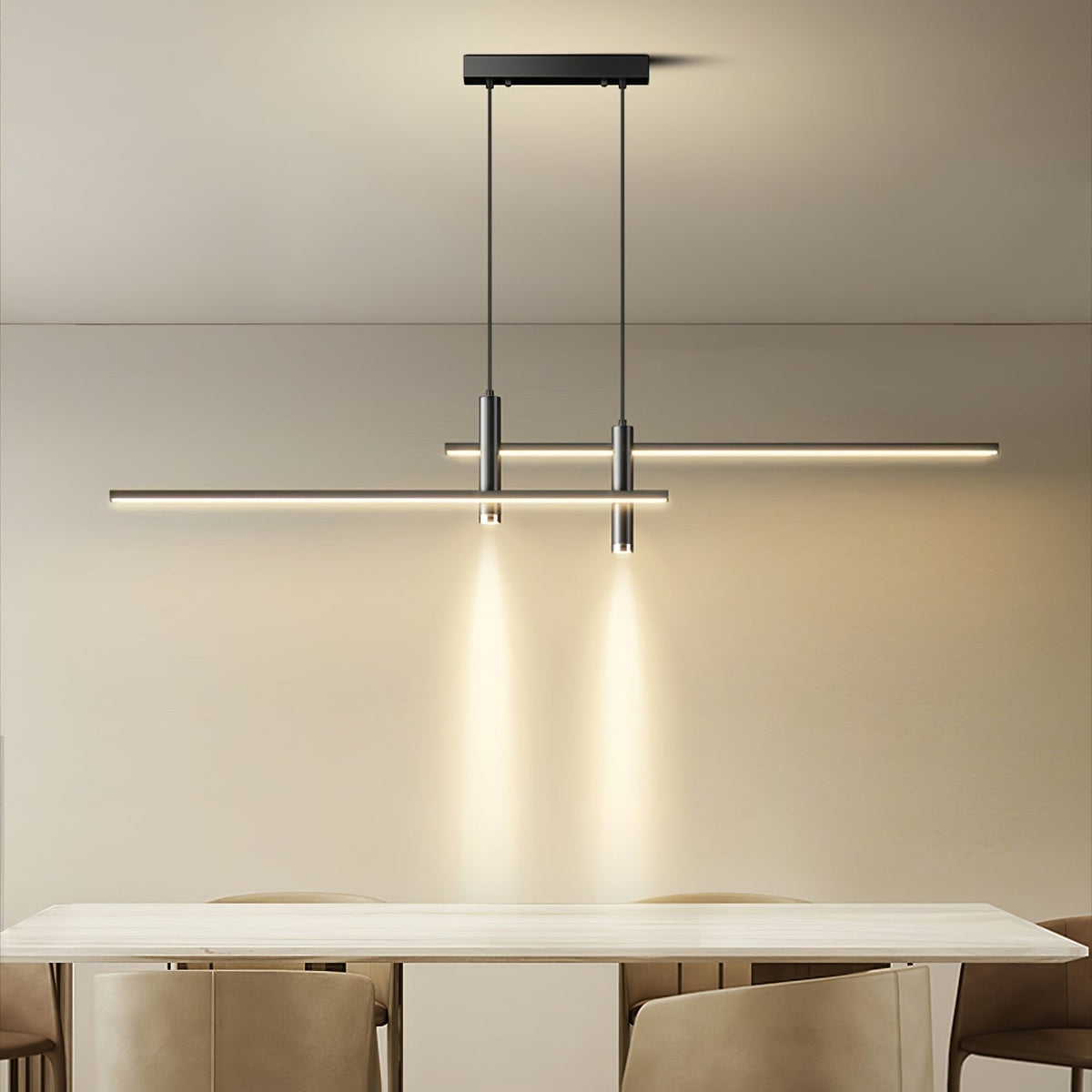 Suspension Linéaire Métal Dimmable – Modèle Belvéa (DIMOREE)
